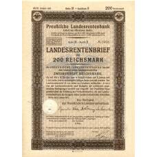 Банкнота Облигация 4,5% 200 рейхсмарок 1937 года Германия (аверс)