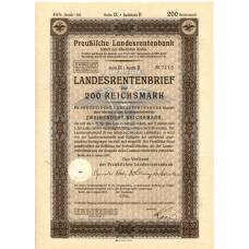 Банкнота Облигация 4,5% 200 рейхсмарок 1937 года Германия (аверс)