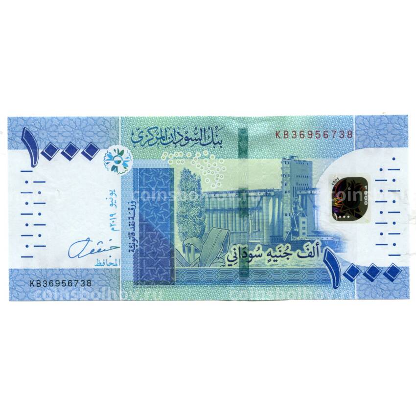 Банкнота 1000 фунтов 2019 года Судан (вид 2)
