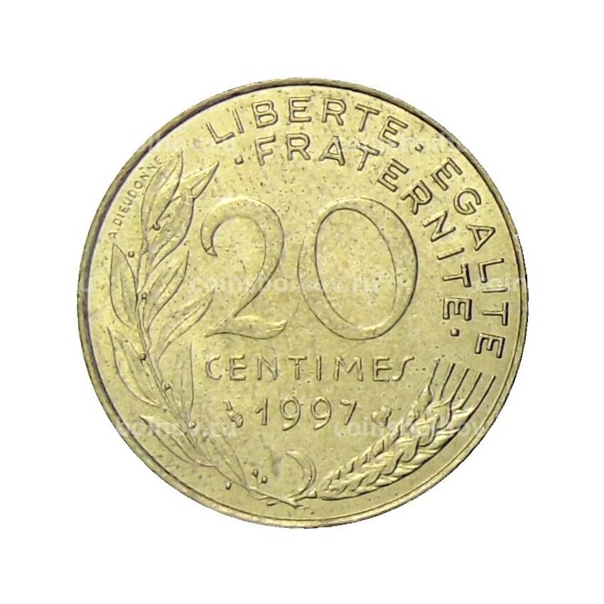 Монета 20 сантимов 1997 года Франция