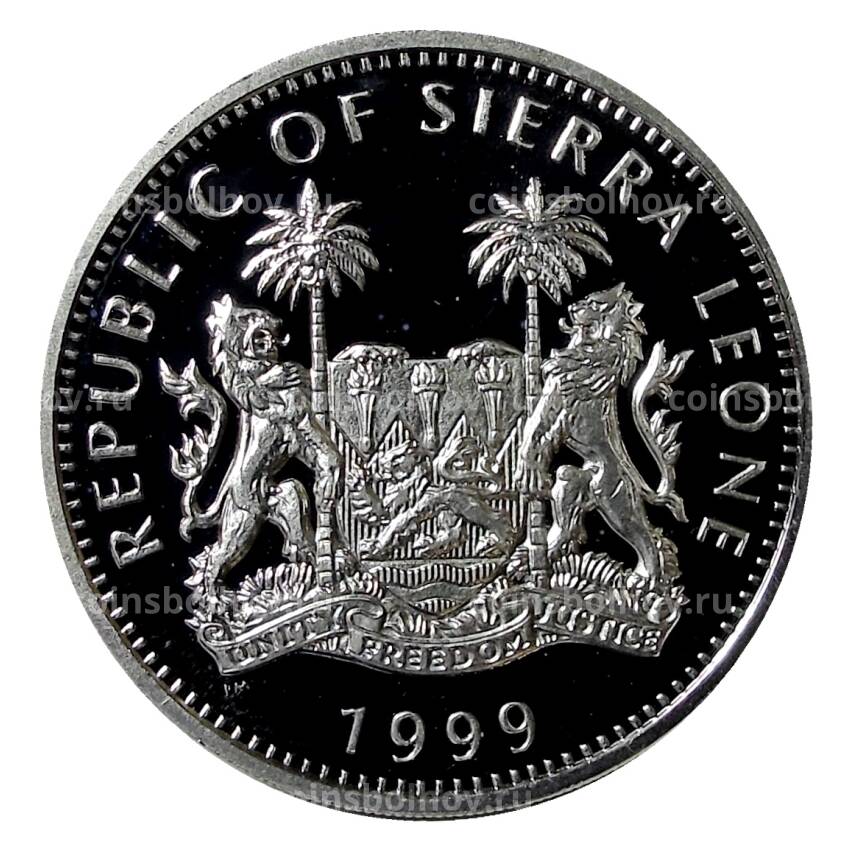 Монета 10 долларов 1999 года Сьерра-Леоне —  Америго Веспуччи (вид 2)