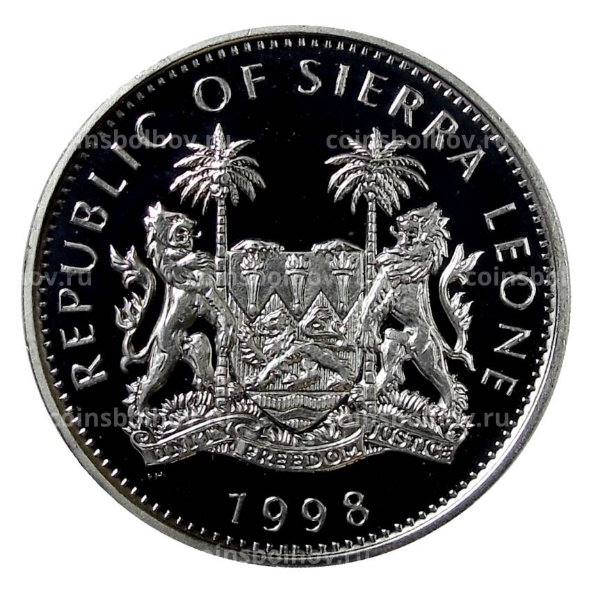 Монета 10  долларов 1998 года Сьерра-Леоне —  Давид Левингстон (вид 2)