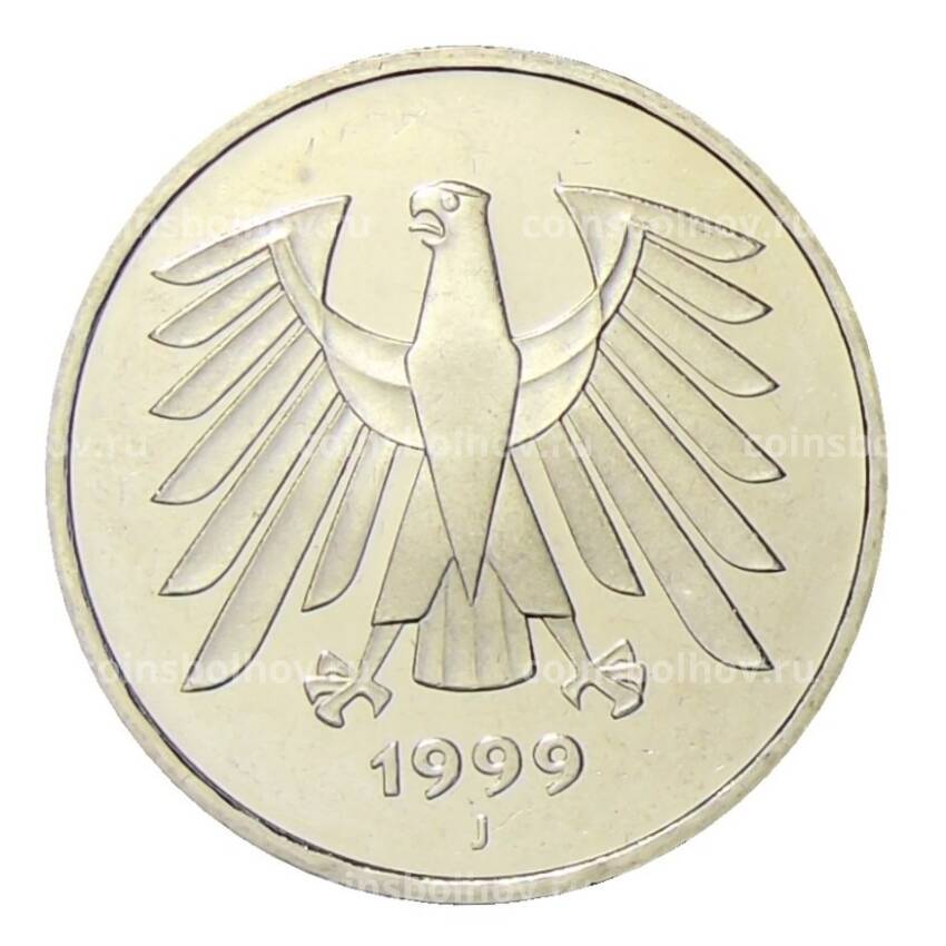 Монета 5 марок 1999 года J Германия