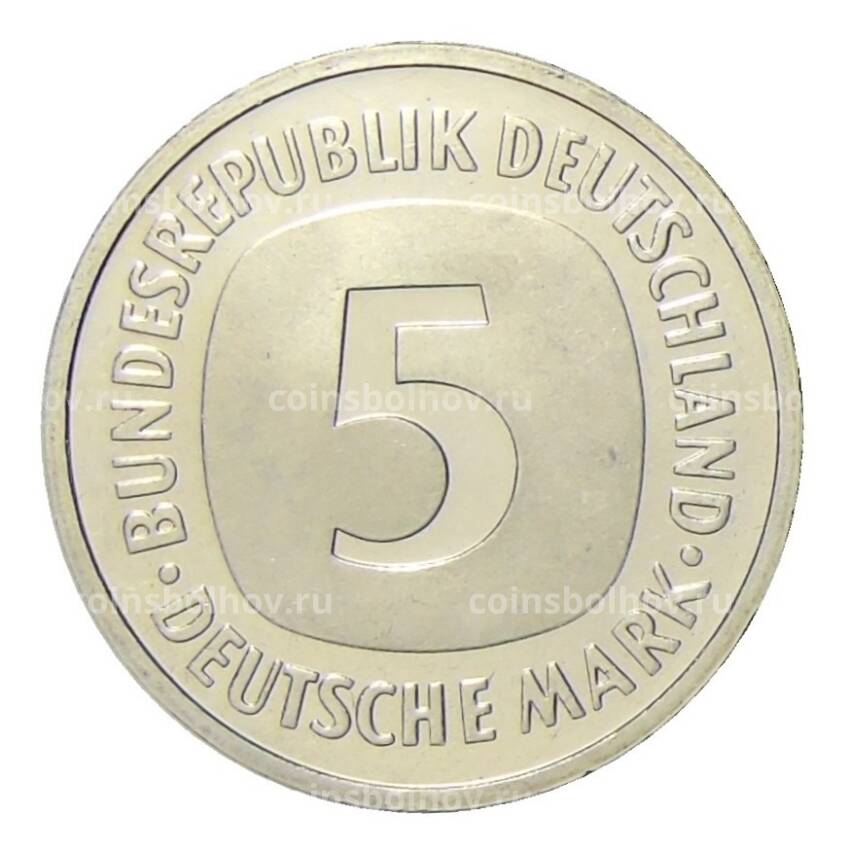 Монета 5 марок 1999 года J Германия (вид 2)