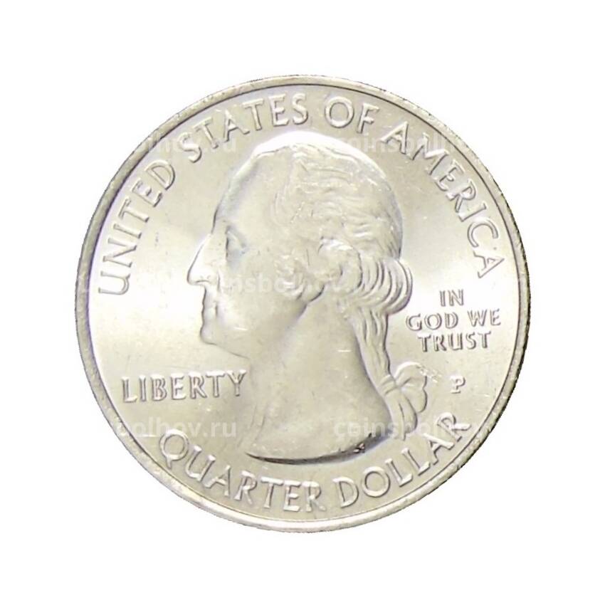 Монета 25 центов (1/4 доллара) 2010 года P США  Национальный парк №4  —  Гранд-Каньон (вид 2)