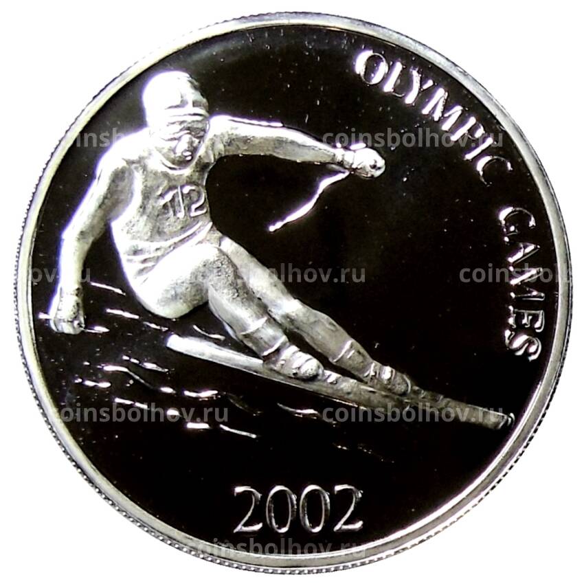 Монета 10000000 лир 2001 года Турция —  XIX зимние Олимпийские Игры, Солт-Лейк-Сити 2002 (в квадрокапсуле)