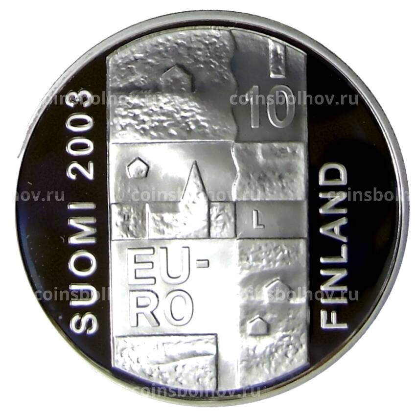 Монета 10 евро 2003 года Финляндия —  200 лет со дня смерти Андерса Чюдениуса (вид 2)