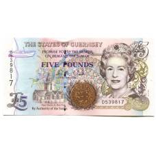 Банкнота 5 фунтов 2007 года Джерси