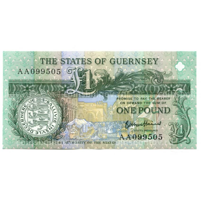 Банкнота 1 фунт 2016 года Гернси AA (вид 2)