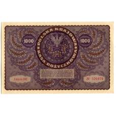Банкнота 1000 марок 1919 года Польша (вид 2)
