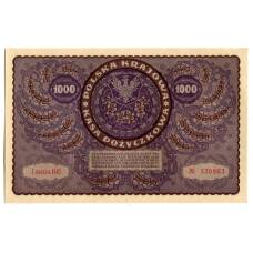 Банкнота 1000 марок 1919 года Польша (вид 2)