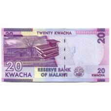 Банкнота 20 квача 2019 года Малави (вид 2)