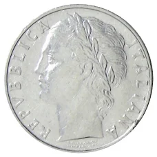 Монета 100 лир 1966 года Италия (реверс)