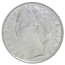Монета 100 лир 1965 года Италия (реверс)
