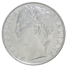 Монета 100 лир 1965 года Италия (реверс)