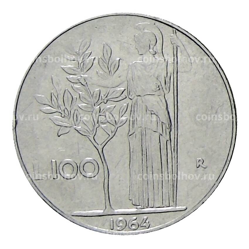 Монета 100 лир 1964 года Италия