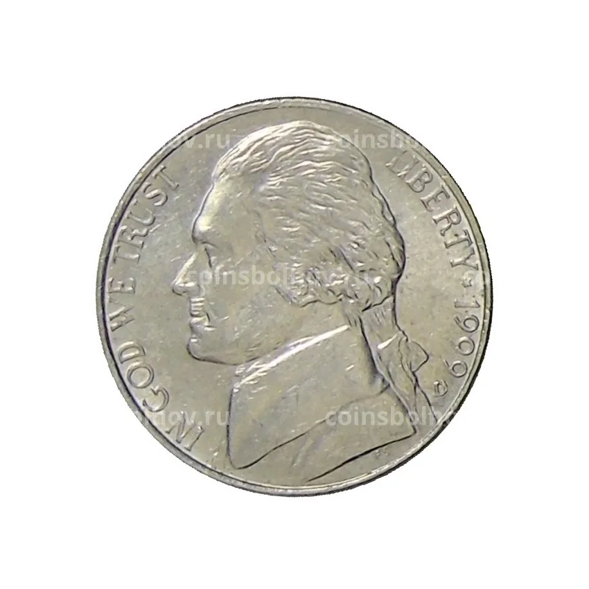 Монета 5 центов 1999 года D США