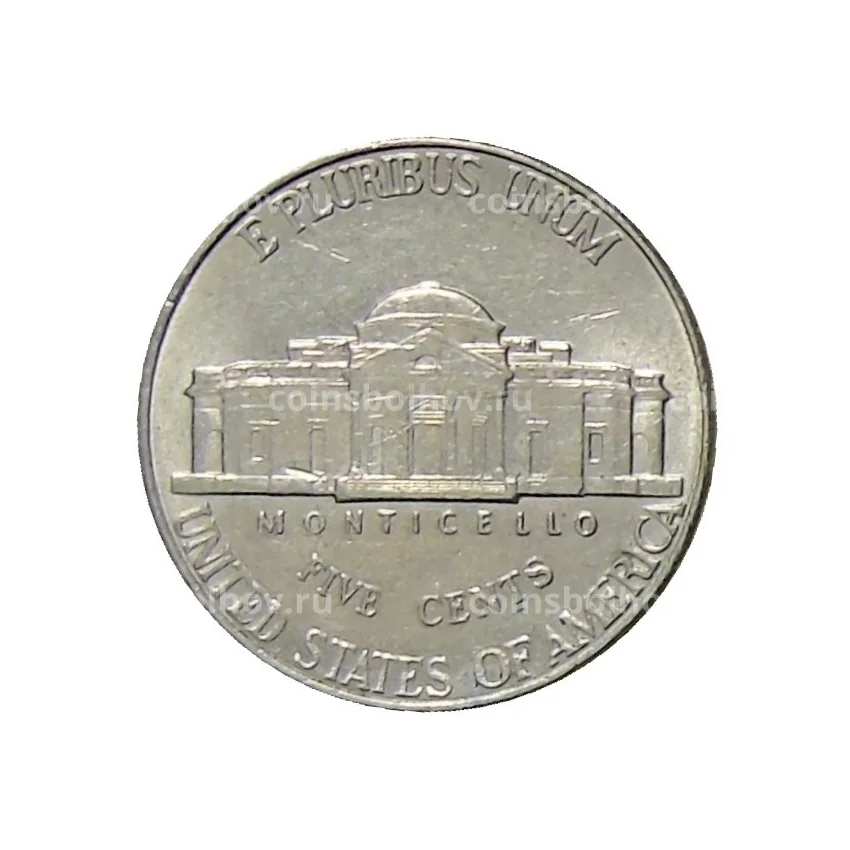 Монета 5 центов 1999 года D США (вид 2)