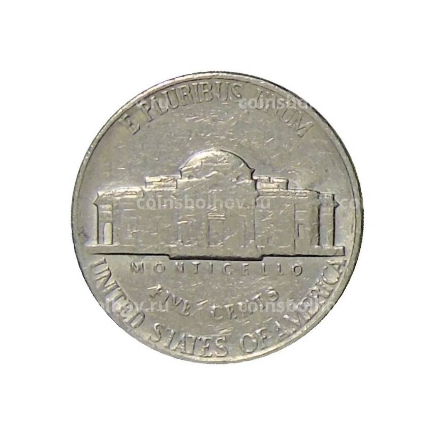 Монета 5 центов 1989 года D США (вид 2)