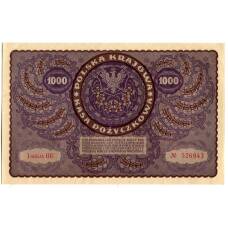 Банкнота 1000 марок 1919 года Польша (вид 2)