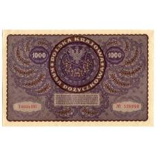 Банкнота 1000 марок 1919 года Польша (вид 2)