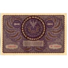 Банкнота 1000 марок 1919 года Польша (вид 2)