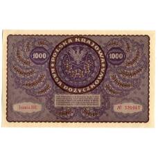 Банкнота 1000 марок 1919 года Польша (вид 2)