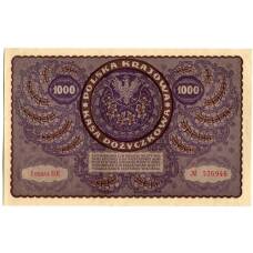Банкнота 1000 марок 1919 года Польша (вид 2)