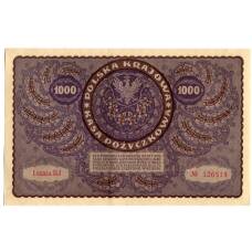 Банкнота 1000 марок 1919 года Польша (вид 2)