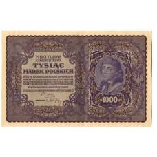 Банкнота 1000 марок 1919 года Польша (аверс)