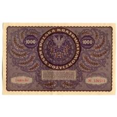 Банкнота 1000 марок 1919 года Польша (вид 2)