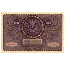 Банкнота 1000 марок 1919 года Польша (вид 2)