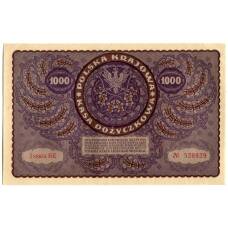 Банкнота 1000 марок 1919 года Польша (вид 2)