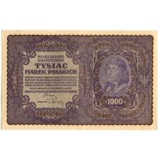 Банкнота 1000 марок 1919 года Польша (аверс)