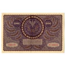 Банкнота 1000 марок 1919 года Польша (вид 2)