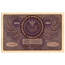 Банкнота 1000 марок 1919 года Польша (вид 2)