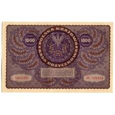 Банкнота 1000 марок 1919 года Польша (вид 2)