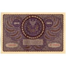 Банкнота 1000 марок 1919 года Польша (вид 2)