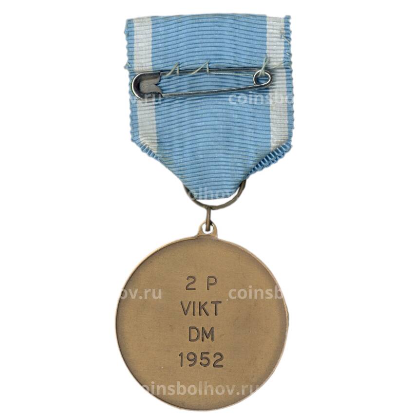 Медаль спортивная «За 2-е место по метанию -1958 год» (вид 2)