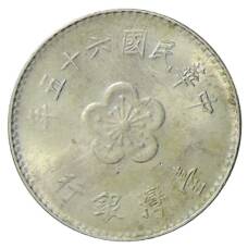 Монета 1 доллар 1976 года Тайвань (аверс)