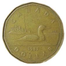 Монета 1 доллар 1987 года Канада (аверс)