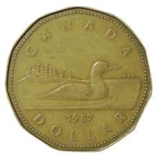 Монета 1 доллар 1987 года Канада (аверс)