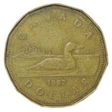 Монета 1 доллар 1987 года Канада (аверс)