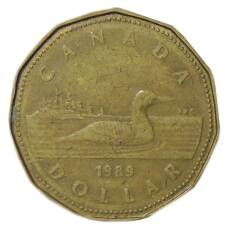Монета 1 доллар 1989 года Канада (аверс)