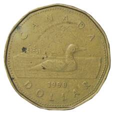 Монета 1 доллар 1990 года Канада (аверс)