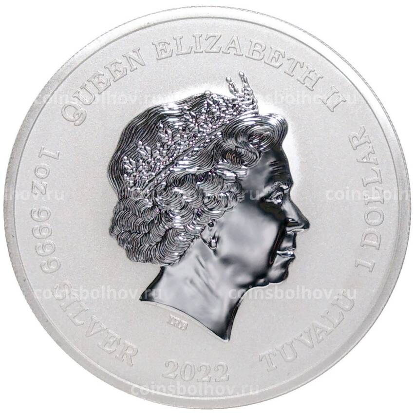 Монета 1 доллар 2022 года Тувалу  — The Phantom (Фантом) (вид 2)