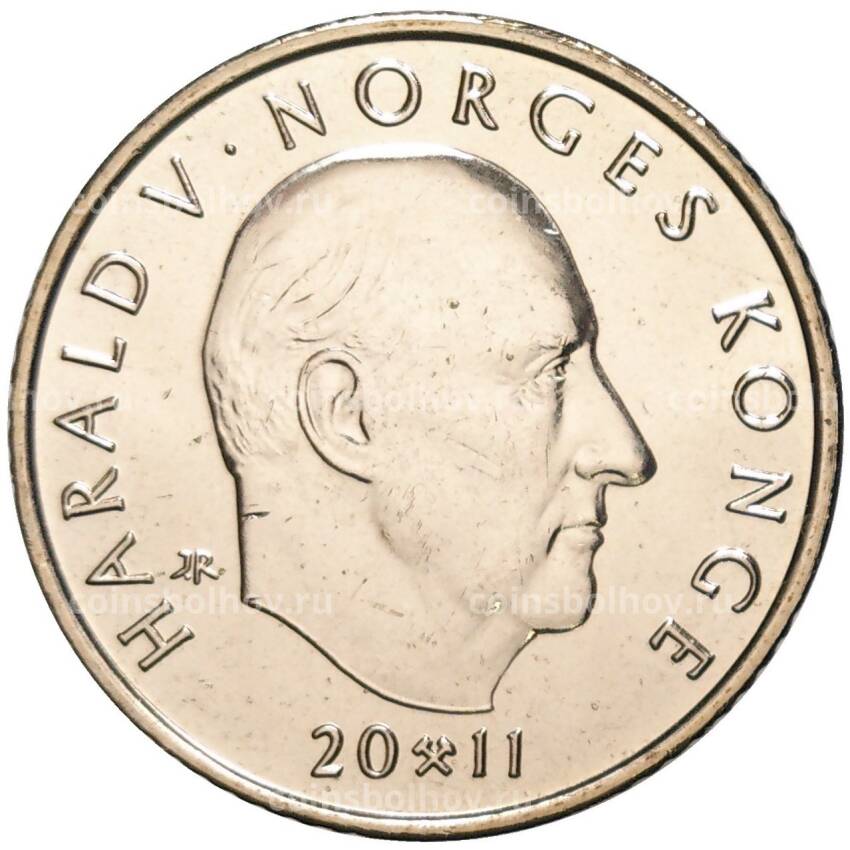 Монета 10 крон 2011 года Норвегия —  200 лет со дня основания первого университета Норвегии (вид 2)