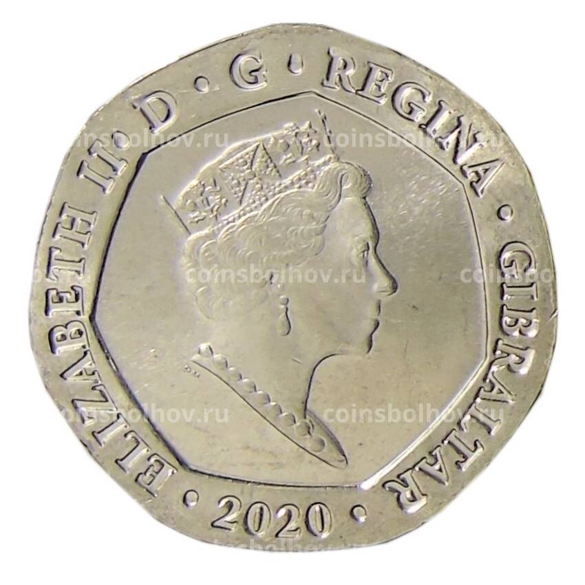 Монета 20 пенсов 2020 года Гибралтар (вид 2)