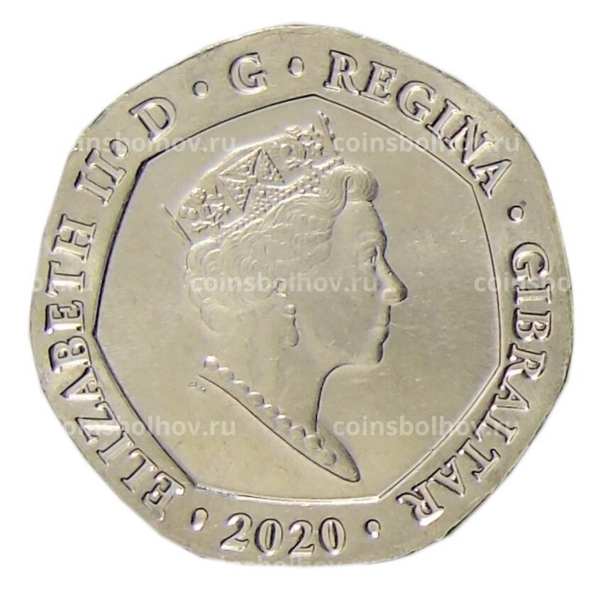 Монета 20 пенсов 2020 года Гибралтар (вид 2)