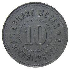 Монета 10 пфеннигов 1918 года Германия — Нотгельд —  Фридрихсверт (Эдуард Мейер) (реверс)